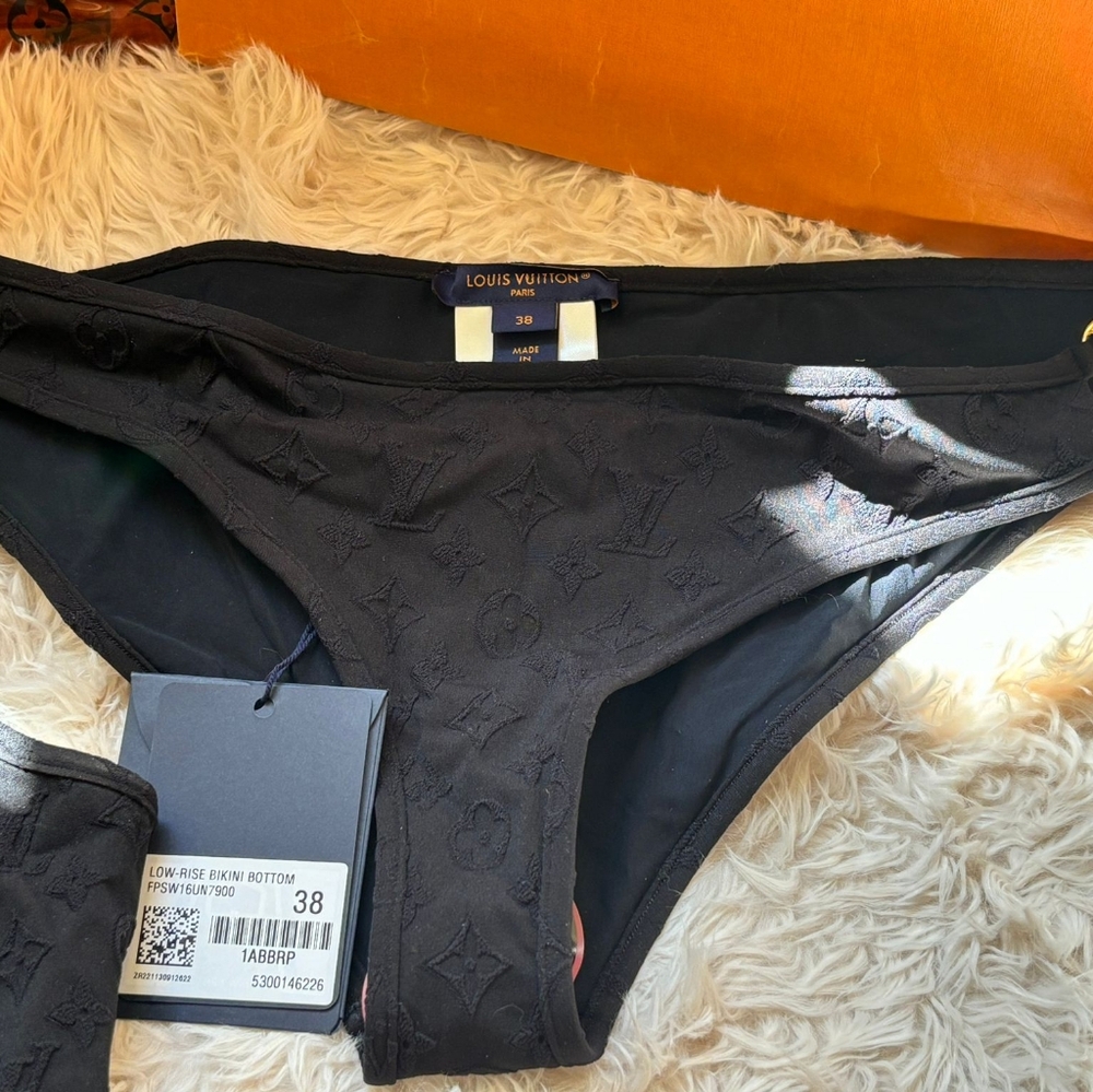 Authentic Louis Vuitton Monogram Black Bikini Bottom